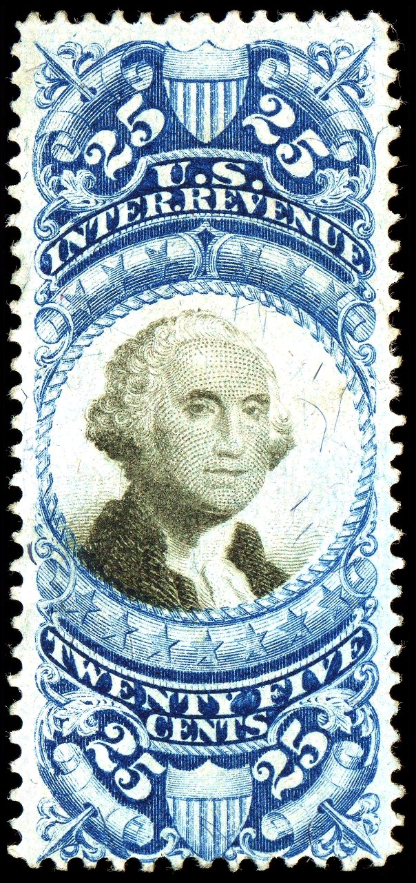 Washington revenue 25c 1871 issue R112