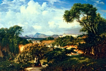 Henri Nicolas Vinet - Vista do Convento de Santa Tereza tomada do alto de Paula Matos