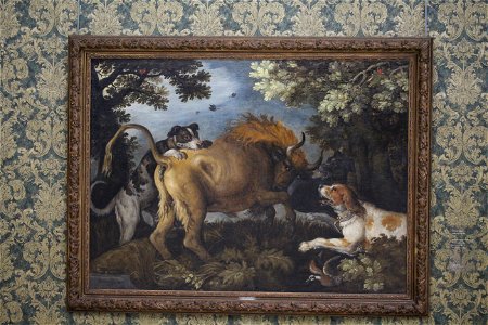 Wiki Loves Art - Gent - Museum voor Schone Kunsten - Bizon aangevallen door drie honden (Q26678361). Free illustration for personal and commercial use.