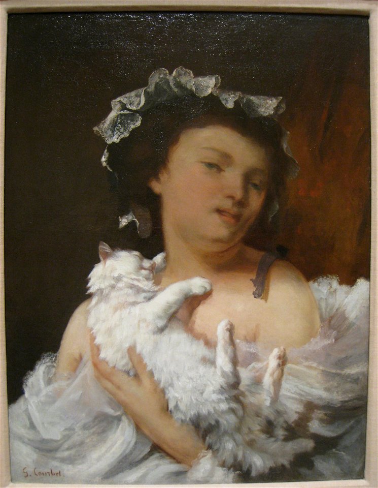 Woman with a Cat by Gustave Courbet (1810-1877) - IMG 7193