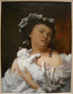 Woman with a Cat by Gustave Courbet (1810-1877) - IMG 7193