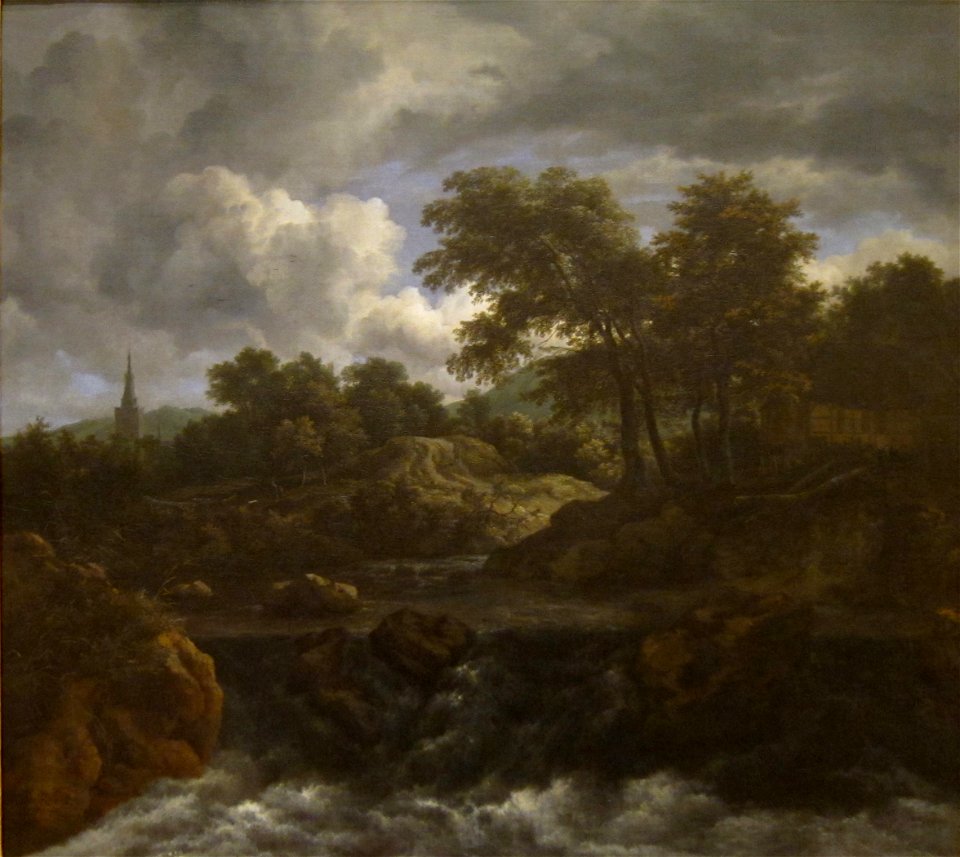 Wooded Landscape with a Waterfall by Jacob Van Ruisdael, San Diego Museum of Art