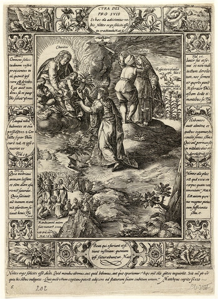 Zorg van God voor de zijnen (Cura dei pro suis) Matheus 633-34. NL-HlmNHA 1477 53008512
