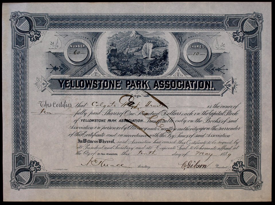 Yellowstone Park 1889