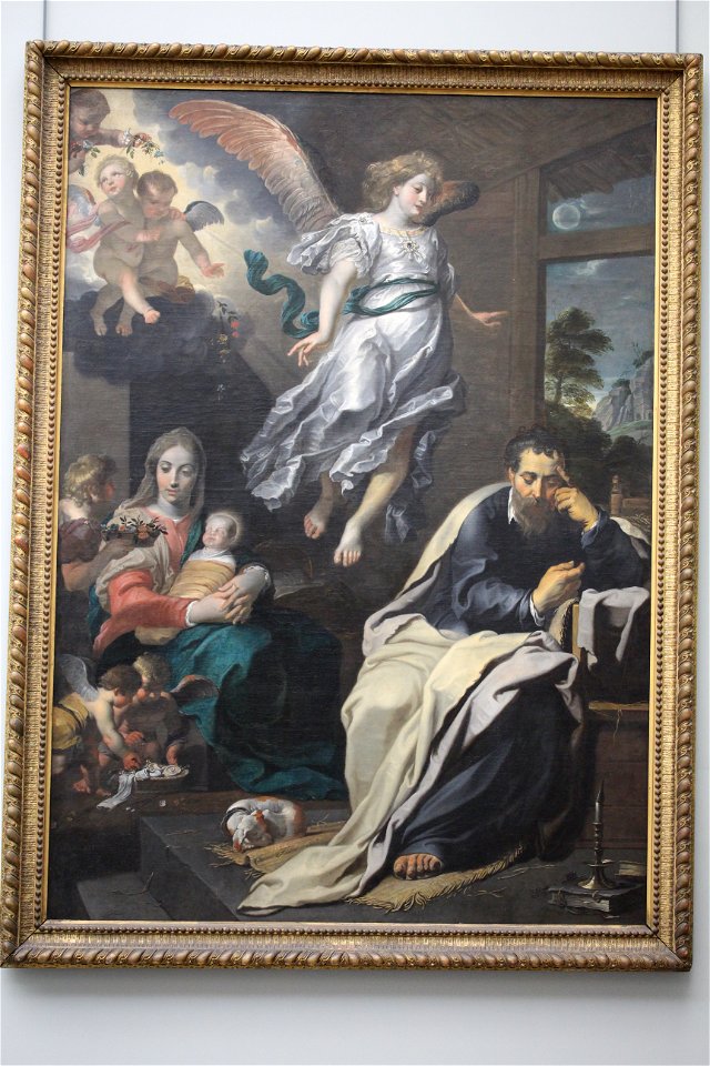 Wiki Loves Art - Gent - Museum voor Schone Kunsten - Jozef in een droom door een engel gewaarschuwd (Q21680656)