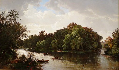 William Trost Richards - 'Lake Scene, Boating', 1861, High Museum
