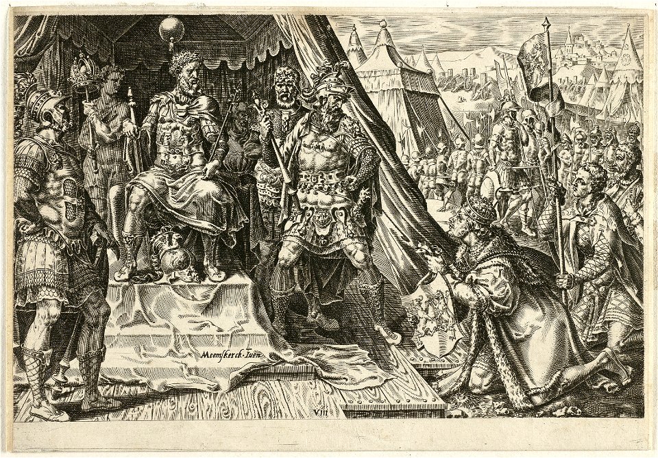 Willem II, hertog van Gelre, onderwerpt zich aan het gezag van Karel V, 1543. NL-HlmNHA 1477 53007833