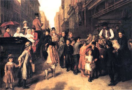 William Powell Frith - Poverty and Wealth. Free illustration for personal and commercial use.