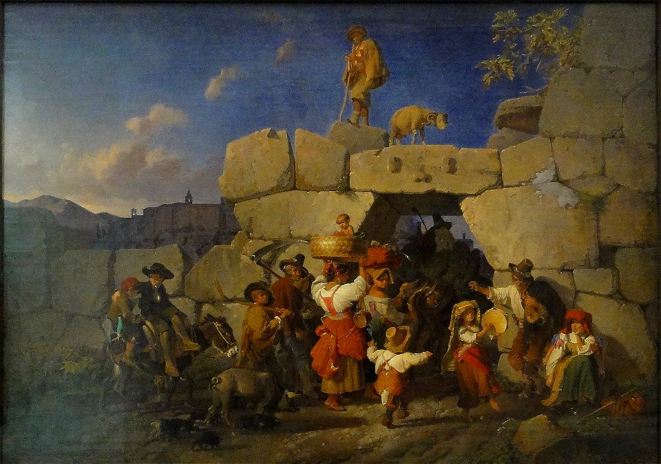 Weller, Theodor Leopold — Heimkehr italienischer Landleute — 1831