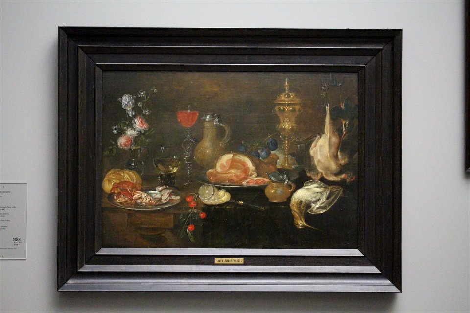 Wiki Loves Art - Gent - Museum voor Schone Kunsten - Pronkstilleven met bloemen, ham, wild, schaaldieren en fruit (Q21677695)