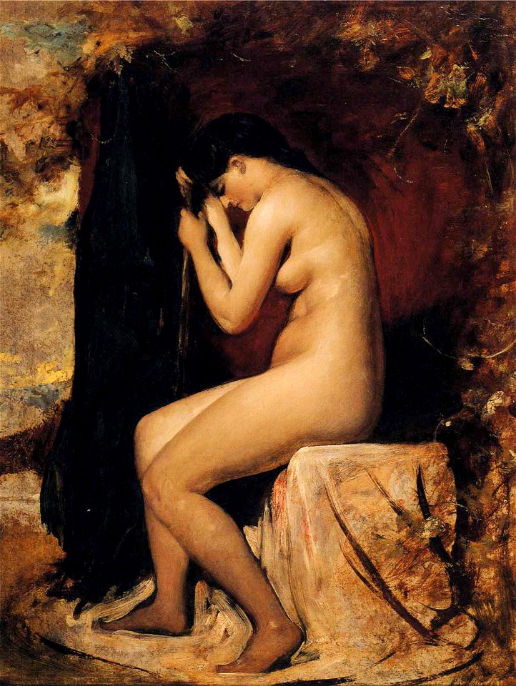 William Etty - Seated Female Nude
