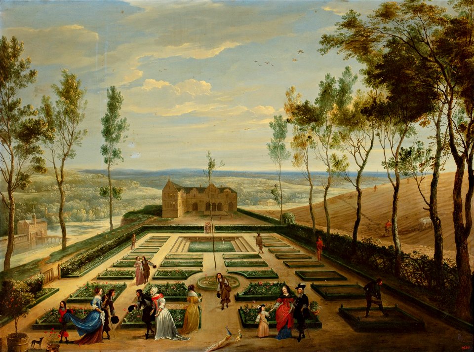 Willem van Herp (I) - View of a garden