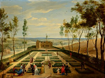 Willem van Herp (I) - View of a garden