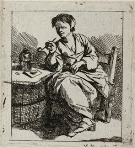 Zittende vrouw met pijp, NL-HlmNHA 53010044