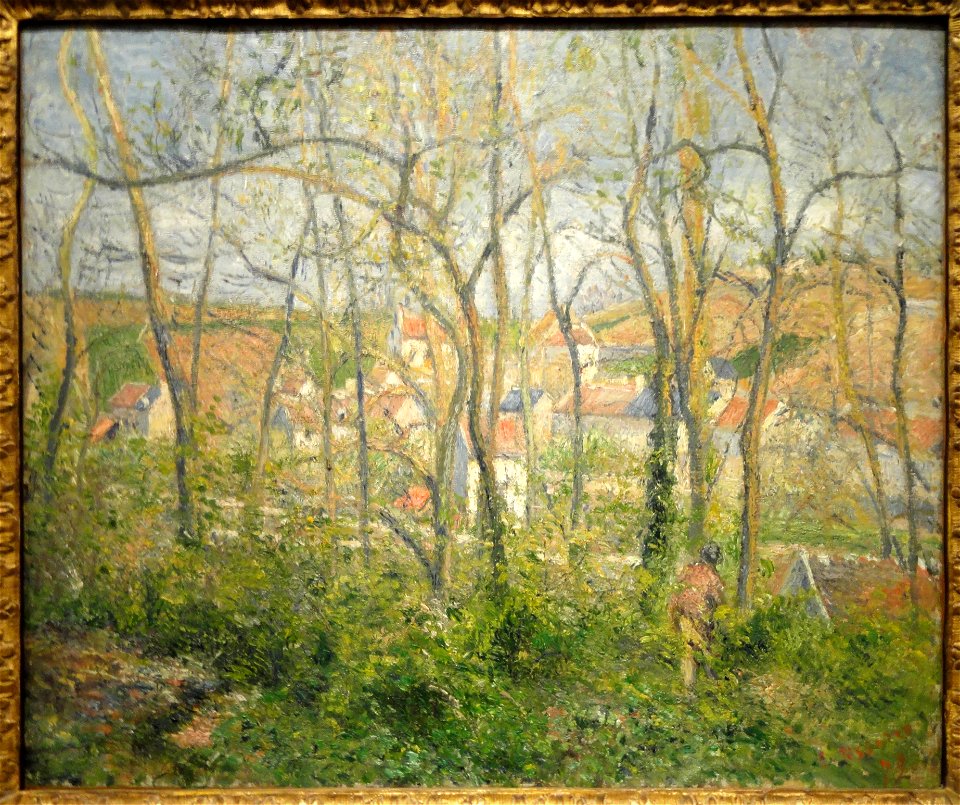 Wooded Landscape at L'Hermitage, Pontoise, Camille Pissarro, 1879 - Nelson-Atkins Museum of Art - DSC08991