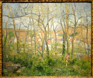 Wooded Landscape at L'Hermitage, Pontoise, Camille Pissarro, 1879 - Nelson-Atkins Museum of Art - DSC08991