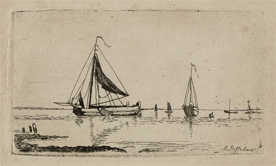 Zeilschepen op open water. NL-HlmNHA 1477 53012062