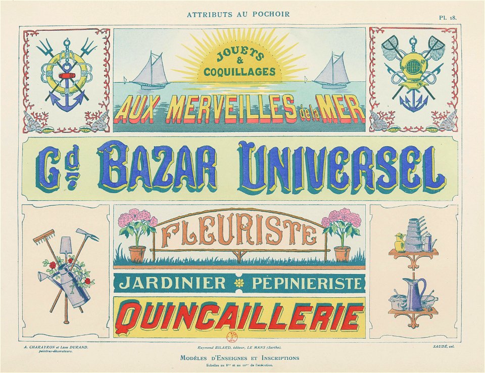 Modèles d'enseignes (Gallica BNF)