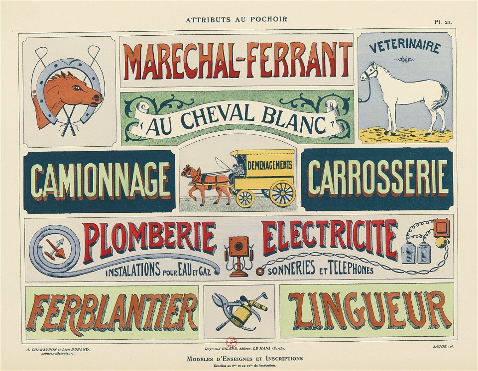 Modèles d'enseignes (Gallica BNF)