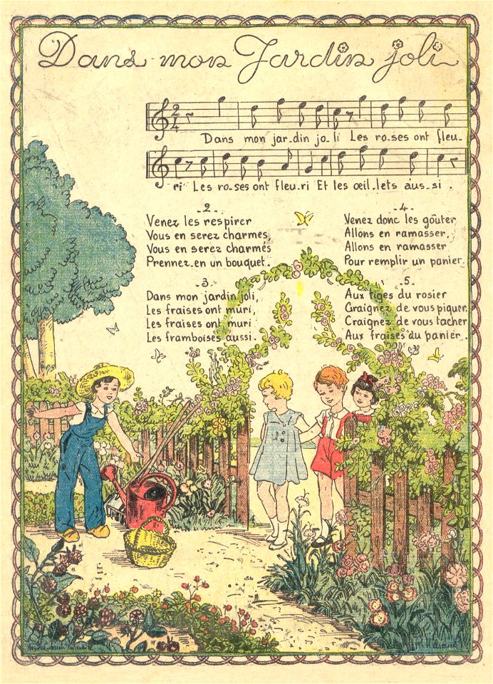 dans mon jardin joli