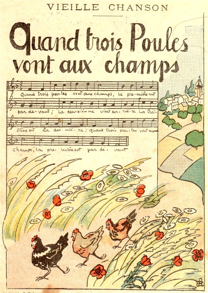 Quand 3 poules vont aux champs