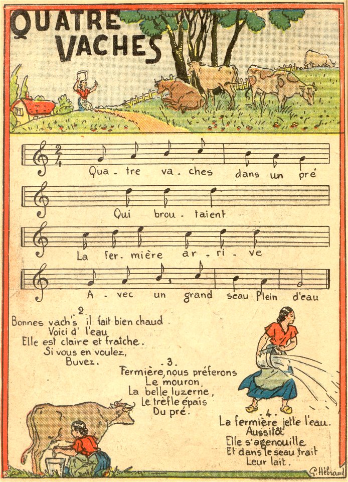 4 vaches