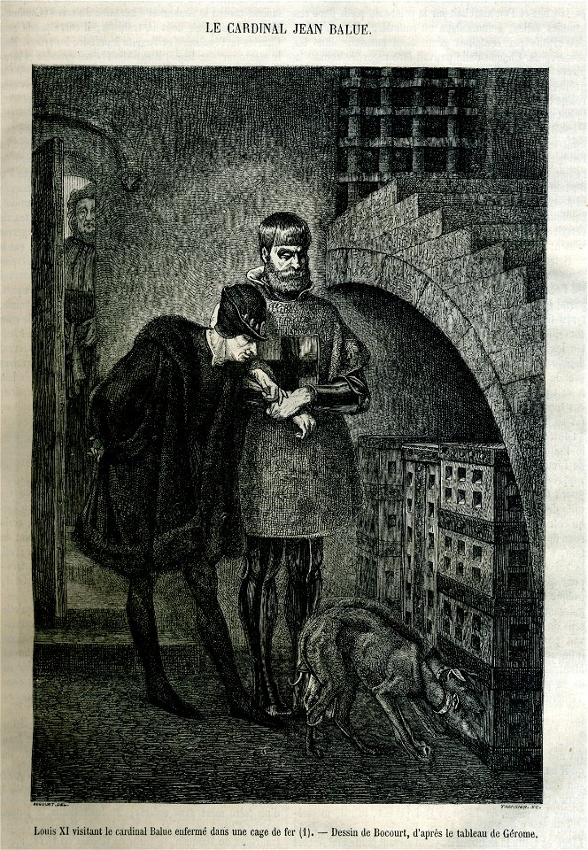 Cardinal Jean Balue in his iron cage