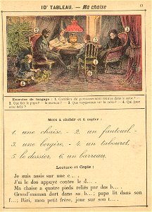 vocab 10 chaise