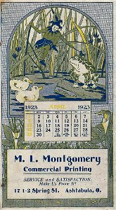 M. L. Montgomery Commercial Printing Calendar