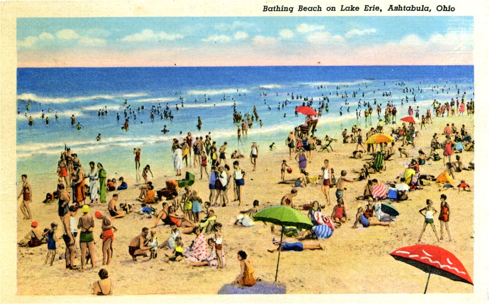 Bathing Beach On Lake Erie
