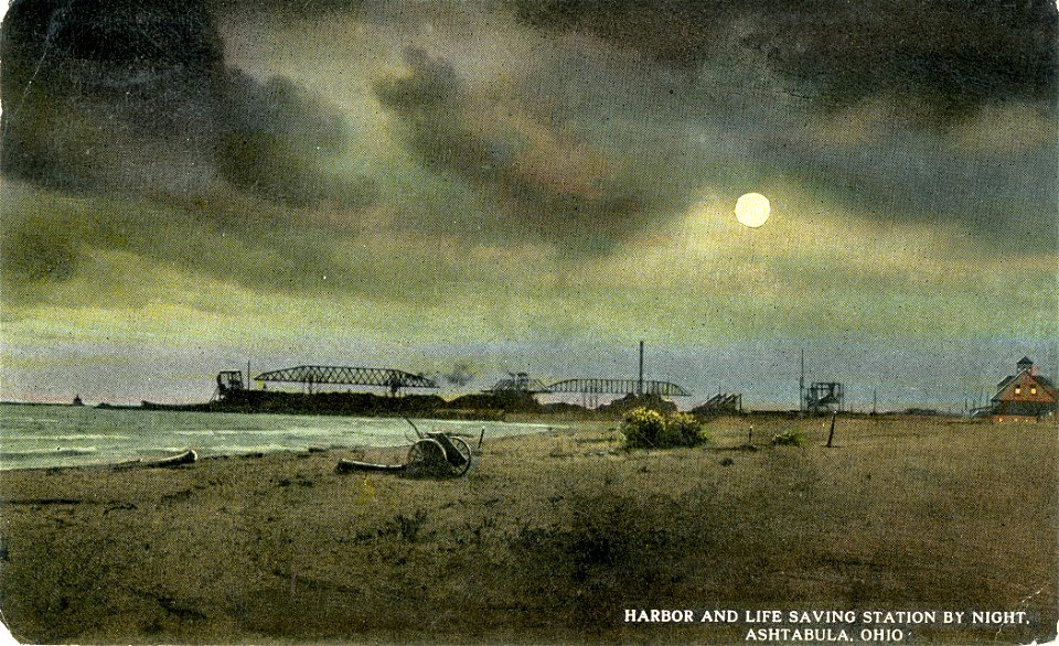 Harbor And Life Saving Station By Night