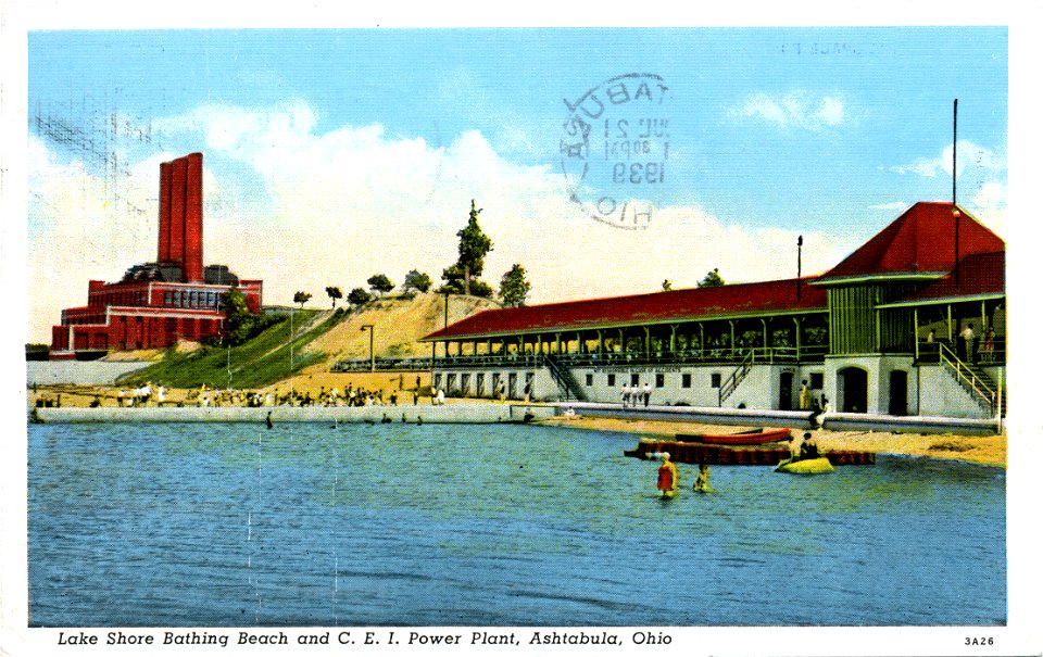 Lake Shore Bathing Beach & CEI Power Plant