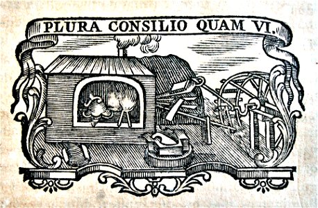 "Plura consilio quam VI".. Free illustration for personal and commercial use.
