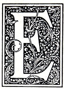 Letra E. Free illustration for personal and commercial use.