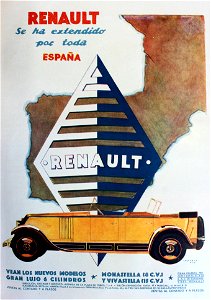 Publicidad de Renault.. Free illustration for personal and commercial use.