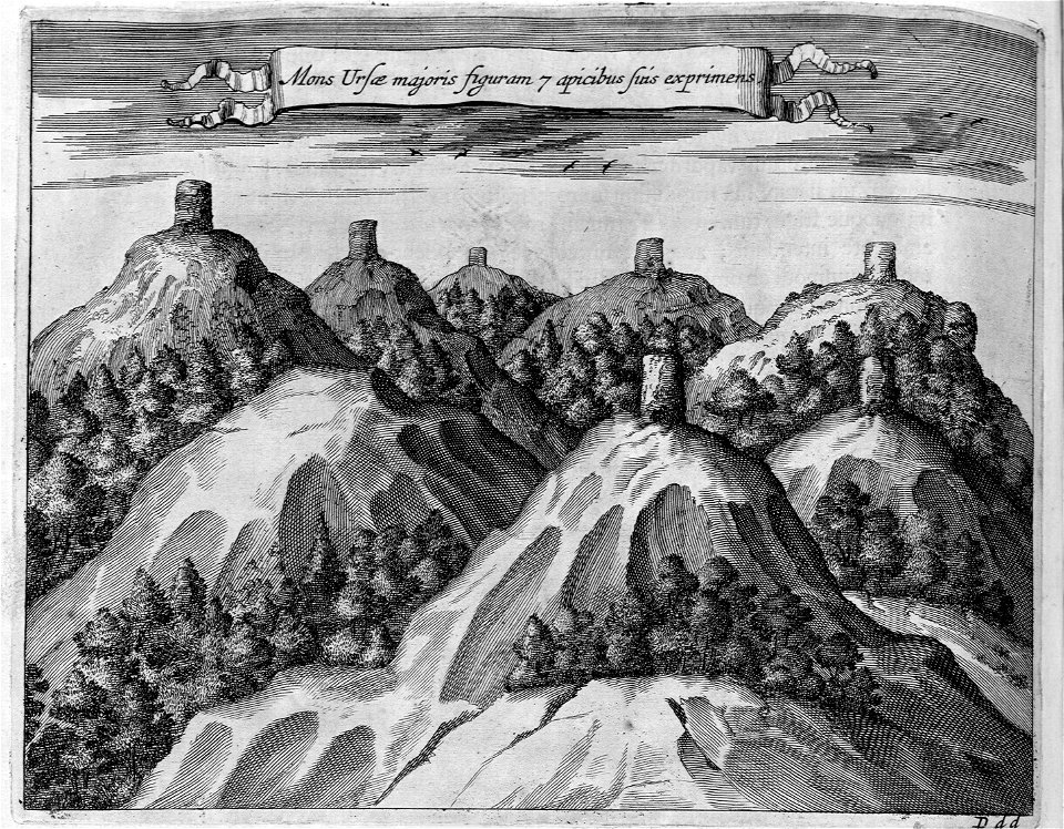 "Mons Ursae majoris figuram 7 apicibus suis exprimens"