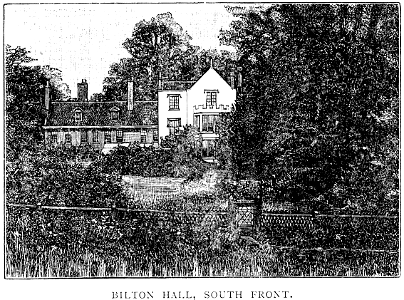 093 - Bilton Hall, South Front. Free illustration for personal and commercial use.