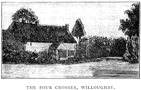 082 - The Four Crosses, Willoughby. Free illustration for personal and commercial use.