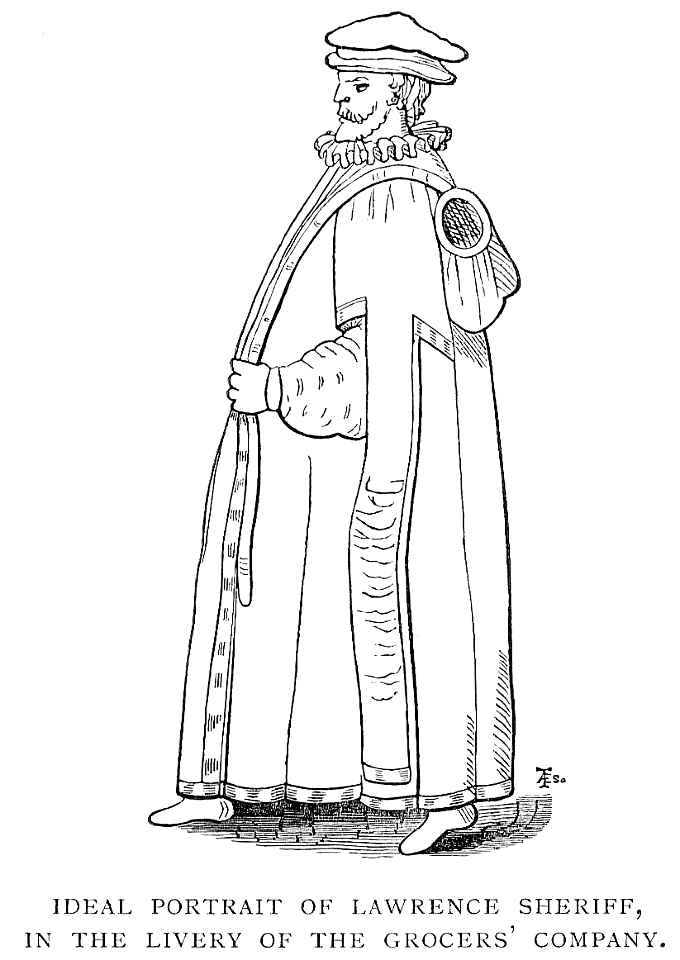 028 - Ideal Portrait of Lawrence Sheriff, in the Livery of the Grocer's Company