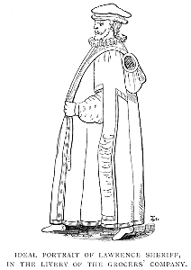 028 - Ideal Portrait of Lawrence Sheriff, in the Livery of the Grocer's Company