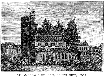 013 - St. Andrew's Church, South Side, 1812. Free illustration for personal and commercial use.