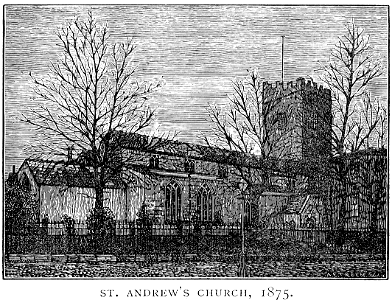 013 - St. Andrew's Church, 1875. Free illustration for personal and commercial use.