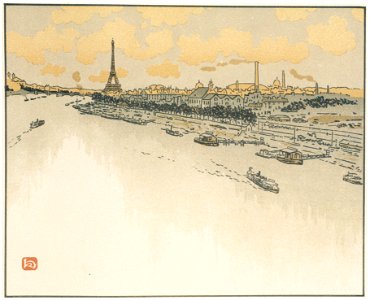 Henri Rivière – Du Point-du-Jour [from Maître français de l ukiyo-e Henri Rivière]. Free illustration for personal and commercial use.