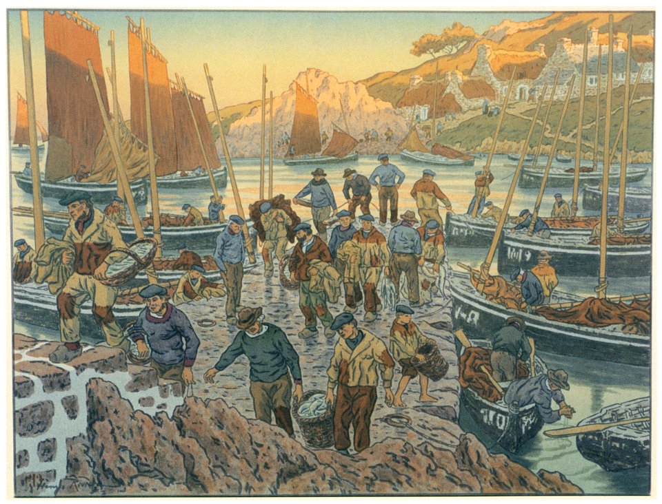 Henri Rivière – « Au vent de Noroît » Les Vieux [from Maître français de l ukiyo-e Henri Rivière]