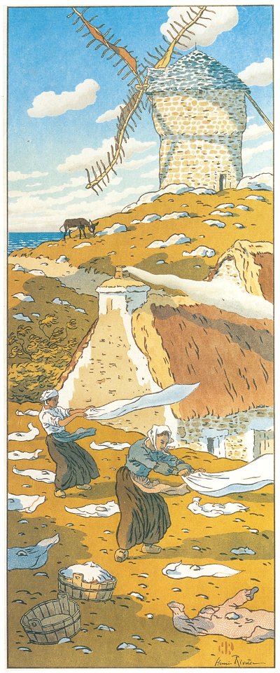Henri Rivière – « La Féerie des heures » Le Vent [from Maître français de l ukiyo-e Henri Rivière]