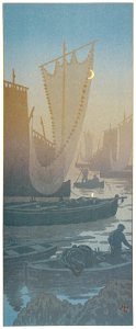 Henri Rivière – « La Féerie des heures » Le Premier Quartier [from Maître français de l ukiyo-e Henri Rivière]