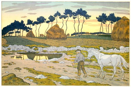 Henri Rivière – « Les Aspects de la nature » Le Crépuscule [from Maître français de l ukiyo-e Henri Rivière]