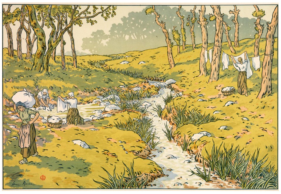 Henri Rivière – « Les Aspects de la nature » Le Ruisseau [from Maître français de l ukiyo-e Henri Rivière]
