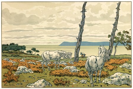 Henri Rivière – « Les Aspects de la nature » La Baie [from Maître français de l ukiyo-e Henri Rivière]. Free illustration for personal and commercial use.
