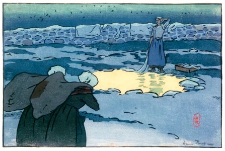Henri Rivière – « Paysages bretons » Lavoir au Haut-Trestraou [from Maître français de l ukiyo-e Henri Rivière]